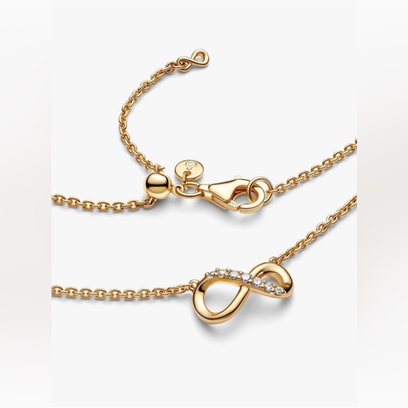 Authentic Pandora Sparkling Infinity Collier Necklace - Brand New - Picture 2 of 4